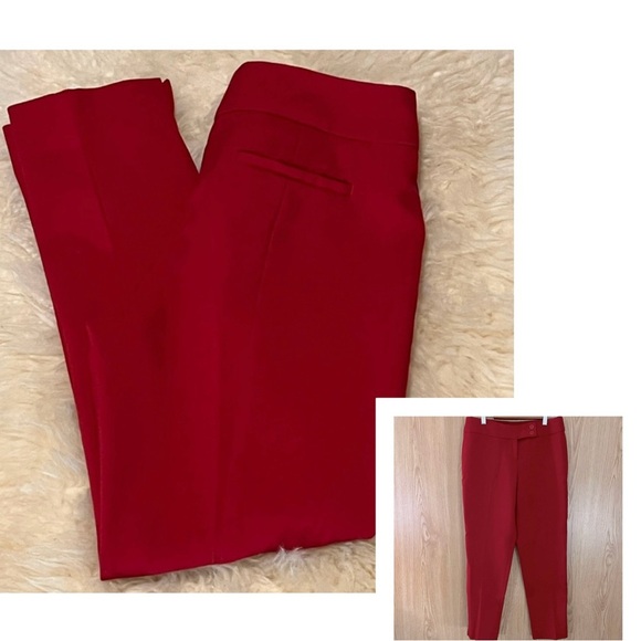 Talbots Signature Red Ankle High Rise Pants - Picture 1 of 8